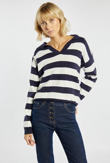 Sweter w szerokie pasy