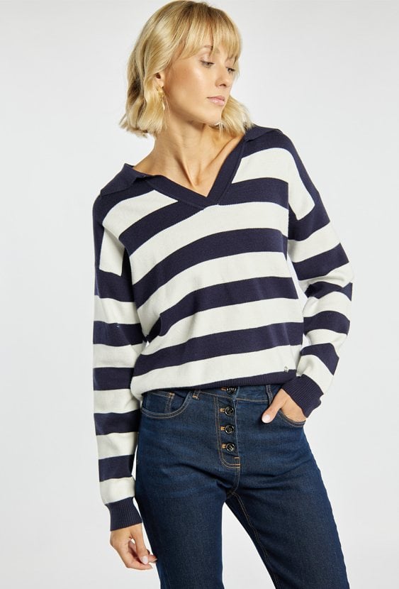 Sweter w szerokie pasy