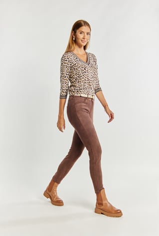 Zamszowe spodnie damskie