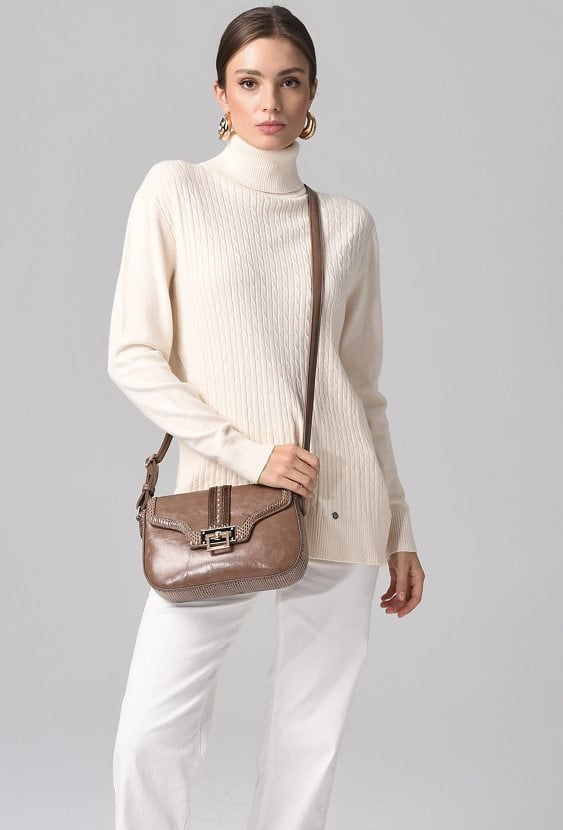 Sweter damski z pionowe prążki