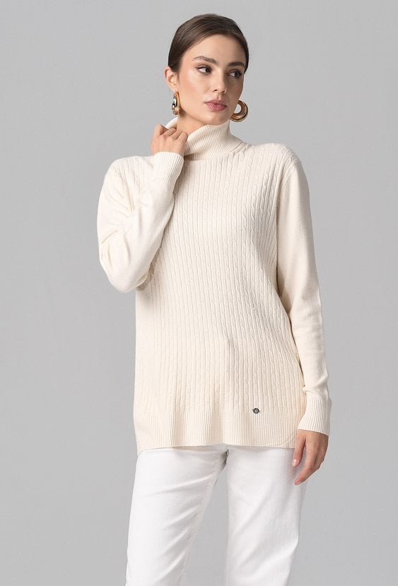 Sweter damski z pionowe prążki