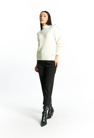 Połyskujący sweter damski