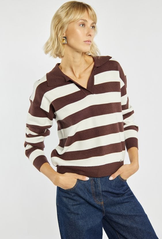 Sweter w szerokie pasy