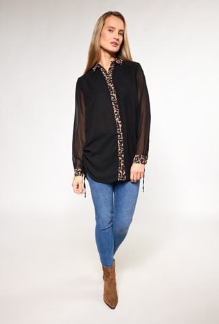 Elegancka bluzka z wstawkami