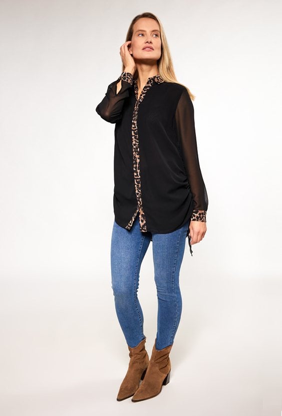 Elegancka bluzka z wstawkami