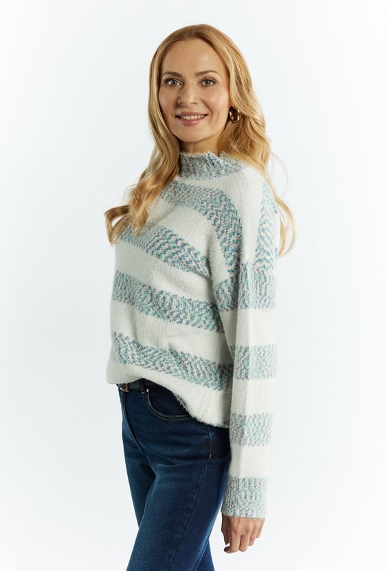 Sweter damski w paski