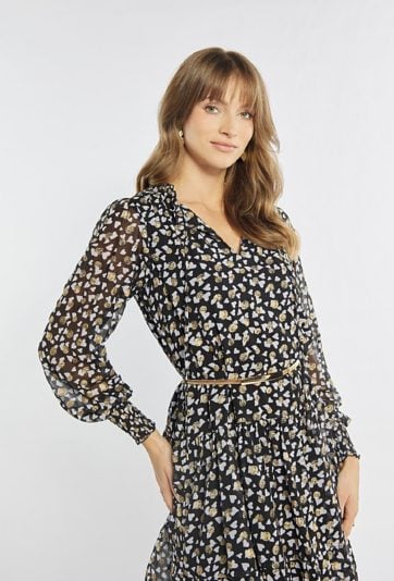 Luźna sukienka w serduszka