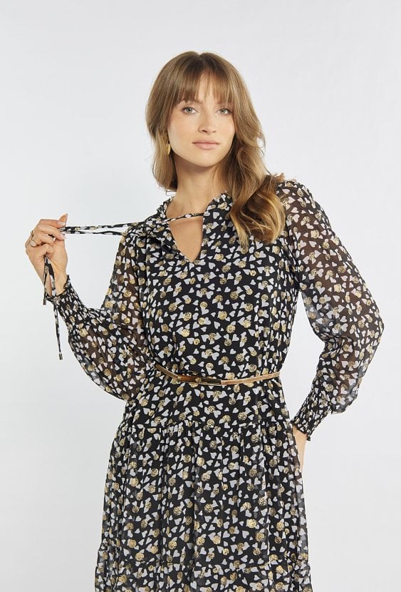 Luźna sukienka w serduszka