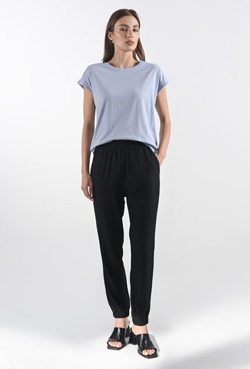 Długie spodnie z dodatkiem wiskozy