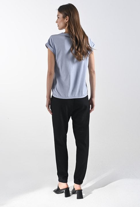 Długie spodnie z dodatkiem wiskozy