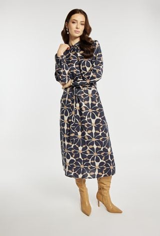 Sukienka midi z kołnierzem