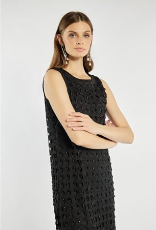 Sukienka mini z koralikami