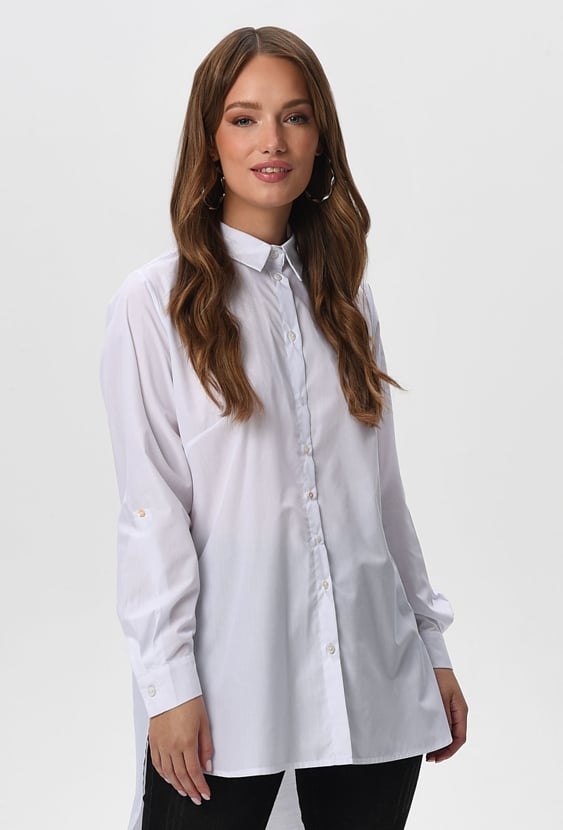 Biała bawełniana koszula