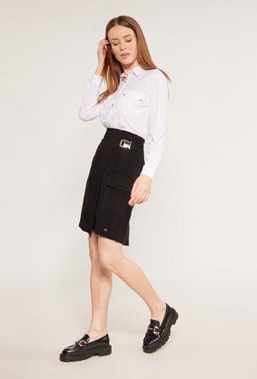 Spódnica z przekładanym materiałem