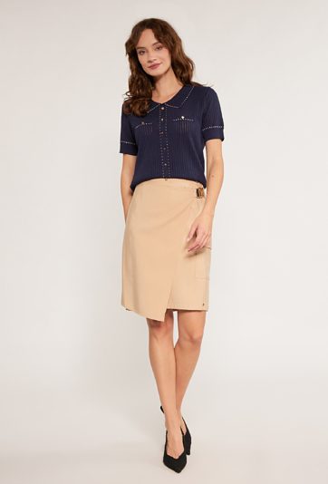 Spódnica z przekładanym materiałem