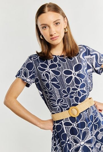 Sukienka damska z paskiem