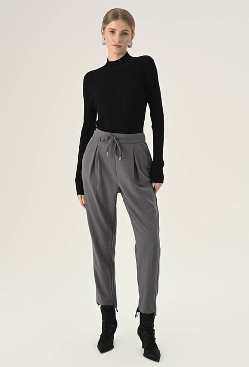 Szare spodnie z wiskozą