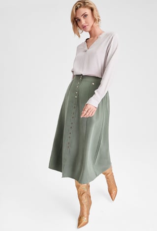 Wiskozowa bluzka w V-nek