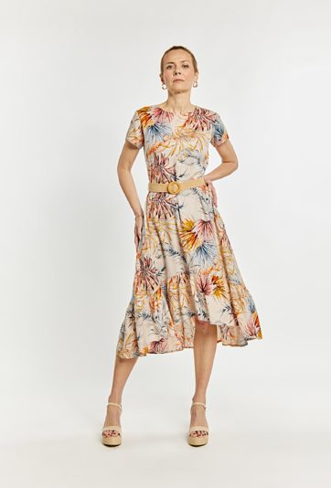 Sukienka damska z paskiem