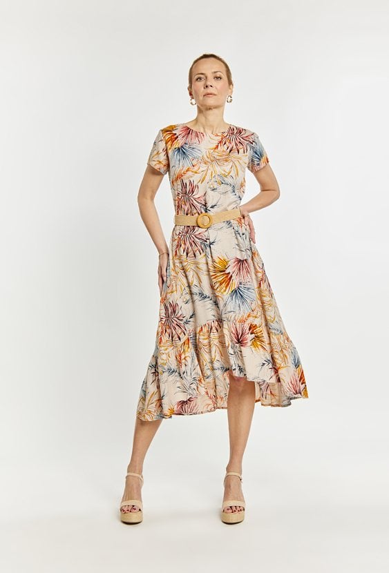 Sukienka damska z paskiem