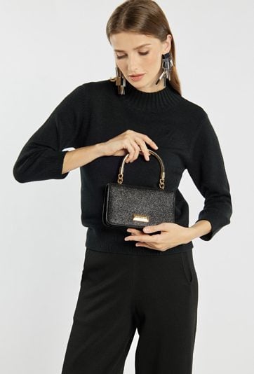 Wizytowa torebka z połyskiem