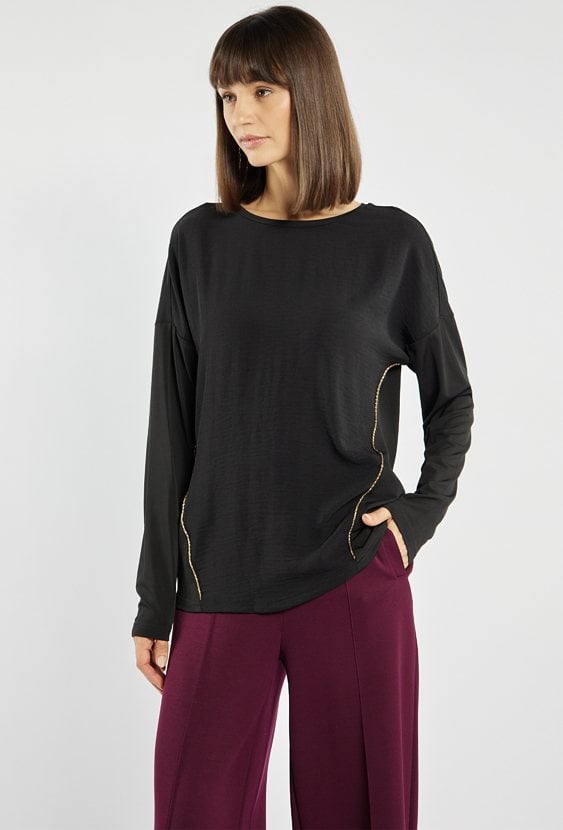 Bluzka damska o luźnym fasonie