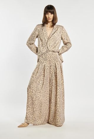 Szerokie spodnie z wzorem