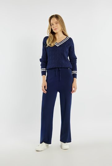 Spodnie damskie z wiązaniem