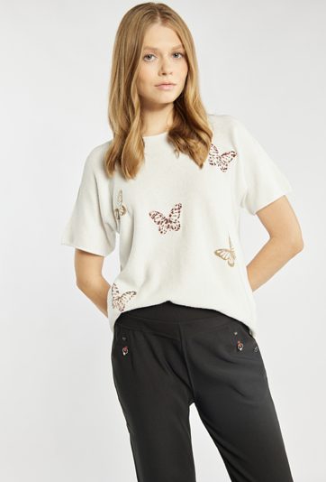 Sweter z krótkim rękawem