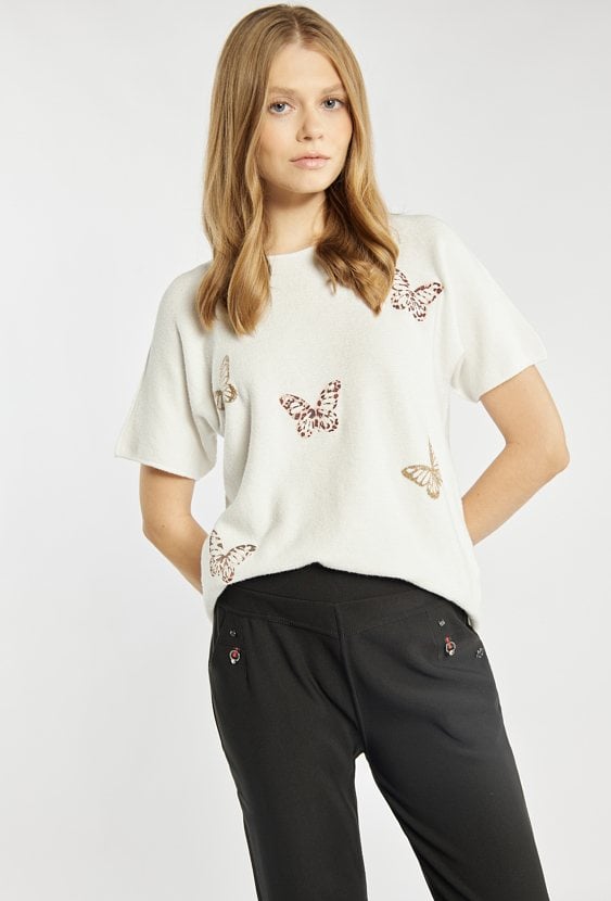 Sweter z krótkim rękawem