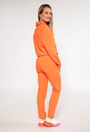 Materiałowe spodnie z ozdobnymi guzikami