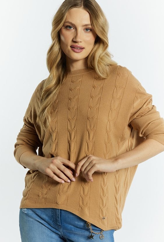 Sweter damski ze splotem