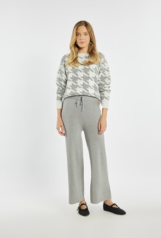 Spodnie damskie z wiązaniem