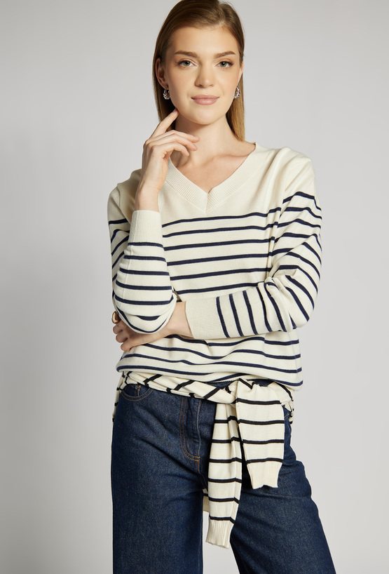 Sweter w paski
