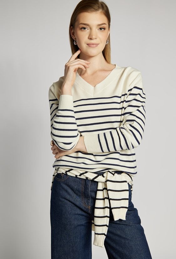 Sweter w paski