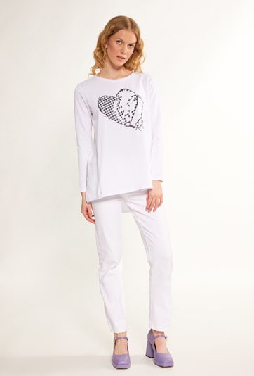 Bluzka damska z sercem