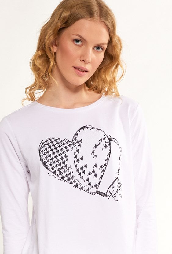 Bluzka damska z sercem