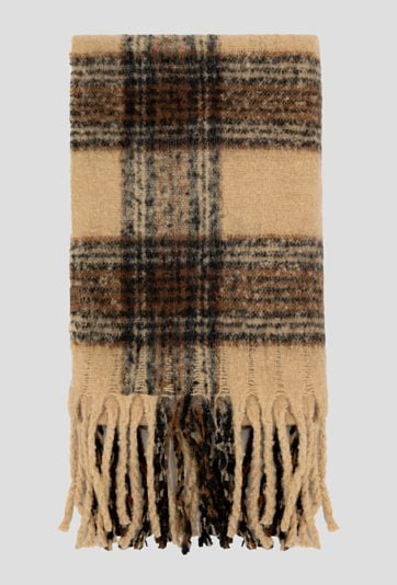 Szalik damski z frędzlami