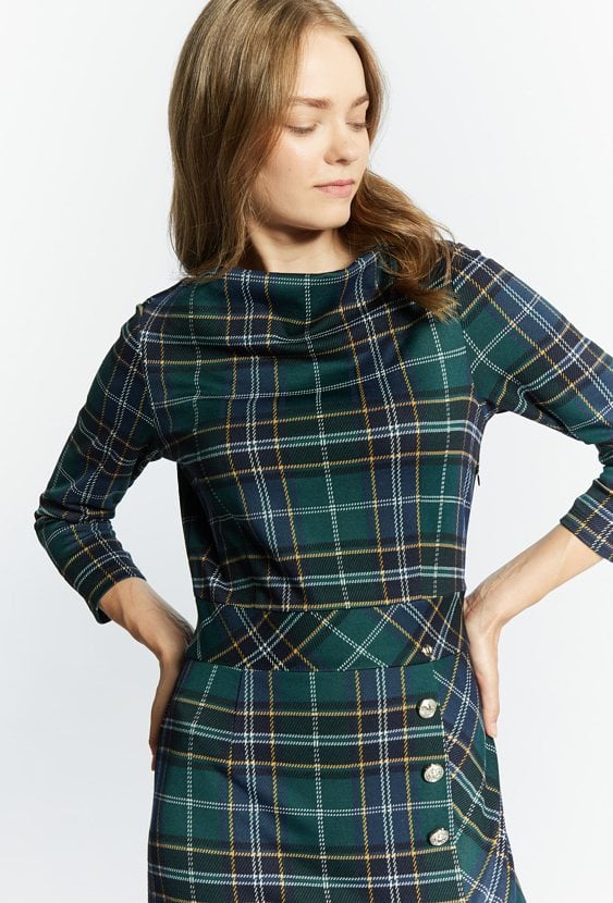 Sukienka damska w kratę