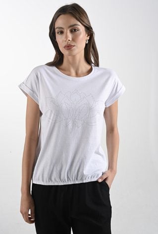 Bawełniany t-shirt z gumką