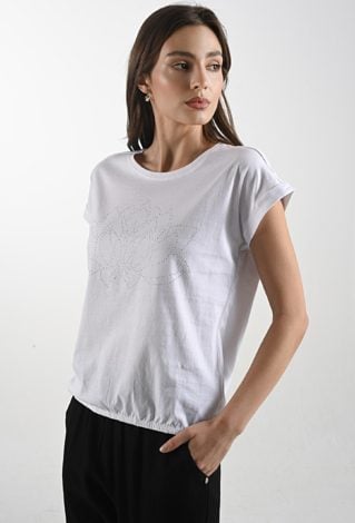 Bawełniany t-shirt z gumką