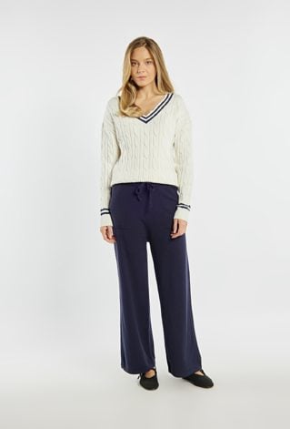 Luźne spodnie z wiązaniem