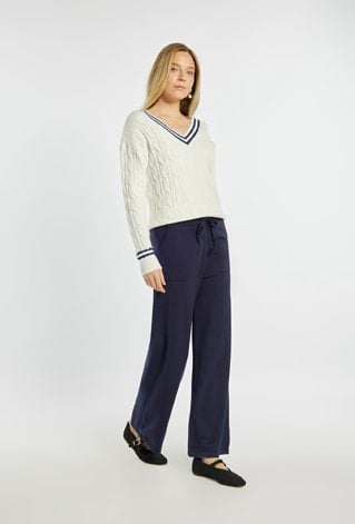 Luźne spodnie z wiązaniem