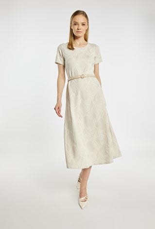 Sukienka midi z paskiem