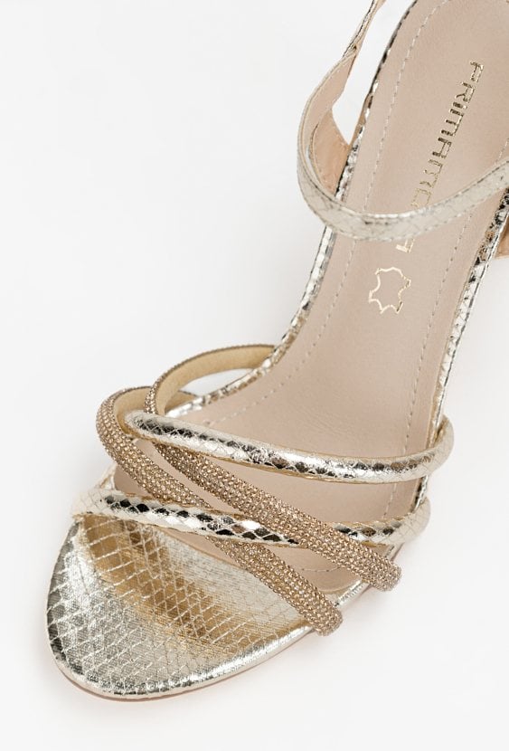 Złote sandały MIRELLA