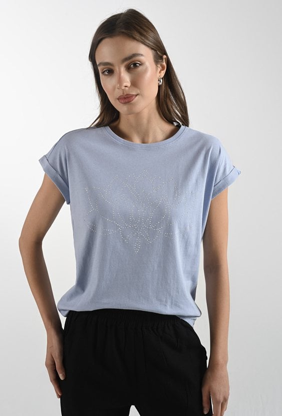 Bawełniany t-shirt z gumką