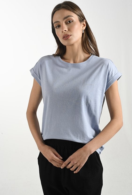 Bawełniany t-shirt z gumką