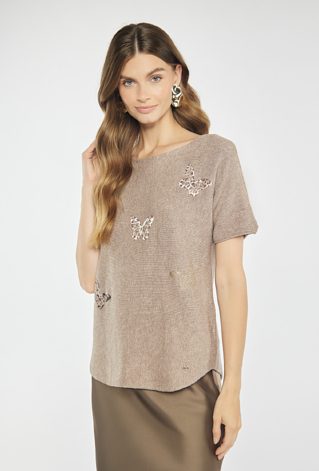 Sweter z krótkim rękawem