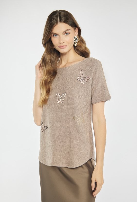 Sweter z krótkim rękawem