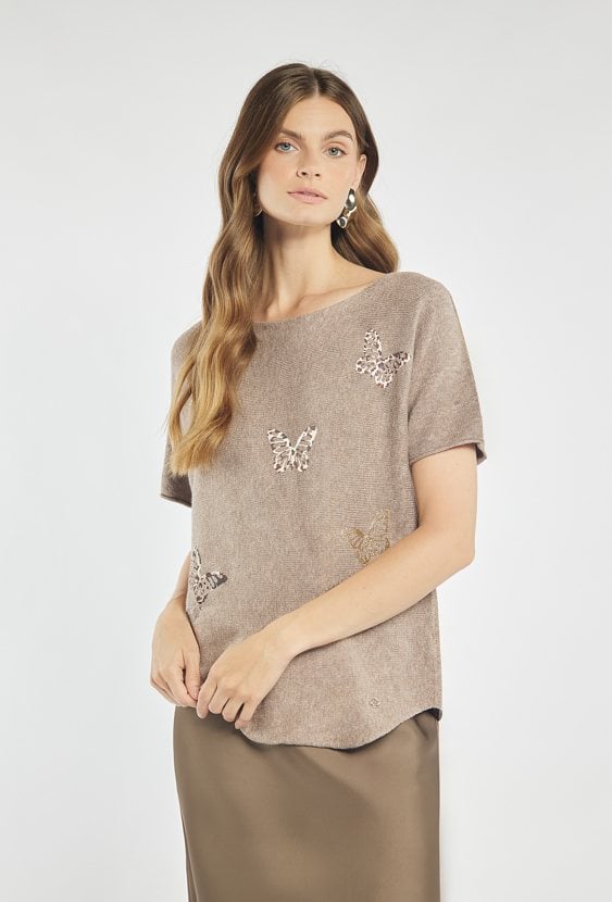 Sweter z krótkim rękawem